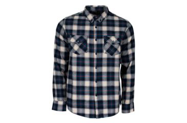 Image of United By Blue Jackson Plaid Shirt - Men's-Orange/Navy-Medium