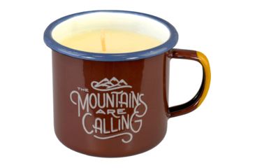Image of United By Blue Mountains Are Calling Enamel Candle Mug, Terracotta, One Size, 709-001-08813