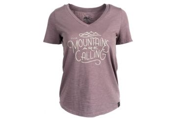 Image of United By Blue Short Sleeve Mountains Calling Tee - Women's, Purple, Large, 73W-1MC-PR4