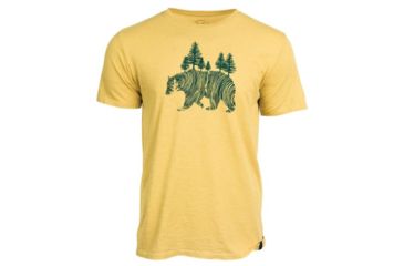 Image of United By Blue Short Sleeve Pine Bear Tee - Men's, Cress Yellow, Small, 73M-1PB-CY2