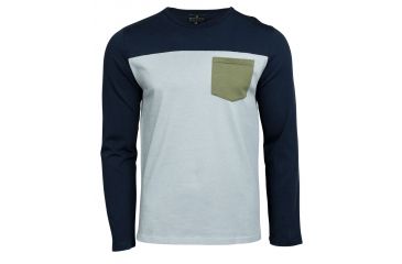 Image of United By Blue Standard Long Sleeve Colorblock Pocket Shirt - Men's-Navy-Small