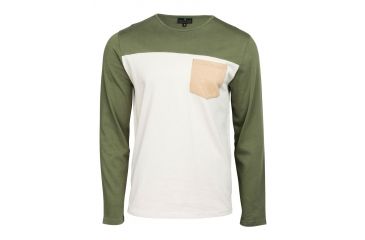 Image of United By Blue Standard Long Sleeve Colorblock Pocket Shirt - Men's-Olive-Large