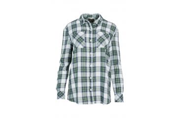 Image of United By Blue Stargrass Relaxed Plaid - Women's-Green/Navy-Small
