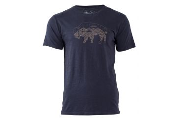 Image of United By Blue Starry Bison Tee - Men's-Navy-Large