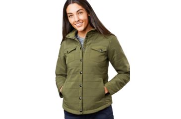 Image of United By Blue Bison Snap Jacket - Womens, Olive, Extra Large, 201-0065-4306