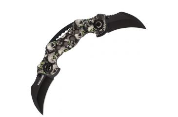 Image of United Cutlery Black Legion Green Eyed Skull Mayhem Kerambit BV196