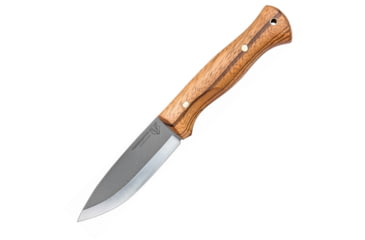 Image of United Cutlery Bushmaster Explorer Knife, 9.5in Overall, 4.38in Gray Coated 1095Hc Steel Blade, Brown Wood Handle, Brown Leather Sheath, UC3249