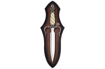 Image of United Cutlery LancelotS Knive - Ivory, 28-7/8in 420 J2 Stainless Steel Blade, Cast Metal Handle Parts, Abs Grip, Black Braided Cord Wrap, Push Tang, UC1305WTNB