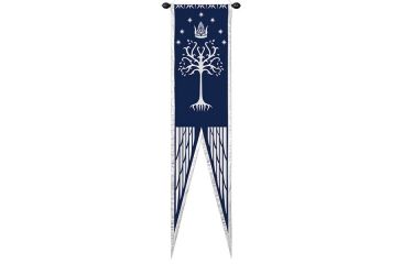 Image of United Cutlery LOTR Second Age Gondorian War Shield w/Flag UC2940