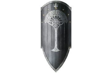 Image of United Cutlery LOTR Second Age Gondorian War Shield w/Flag UC2940