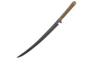 Image of United Cutlery Ronin to Sword Khaki, 26.5in Overall, 17in Black Stonewash SS Blade, Tan Cord Wrapped Faux Rayskin Handle, Tan Nylon Sheath, Black, UC3272