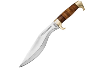 Image of United Cutlery USMC Kukri Knife, 10.5 satin finish 420J2 stainless kukri blade, Stacked leather handle, UC3329