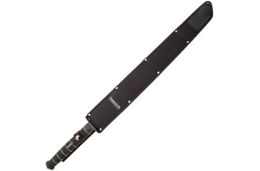 Image of United Cutlery USMCout Combat Sword, 27.5in Overall, 19.75in Black Aus-6 SS Tanto Blade, Black/Green Rubberized Handle, Glass Breaker, Black Nylon Sheath, Black/Green, UC3157