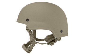 Image of United Shield ACH Ballistic Helmet Level IIIA Military Style Mid Cut w/ 4pt Harness System, Tan, Medium ACH-MICH MIL- MID CUT-TN-MD