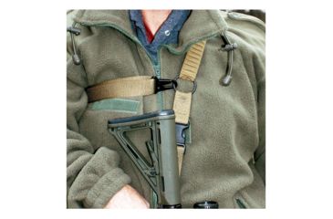 Image of United States Tactical C4 2-to-1 Point Shock Webbing Sling, QD, Coyote, One Size, UST-SLC00402QD