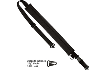 Image of United States Tactical C5 - 2-to-1 Point Padded Tactical Sling, 1.25in, HK Hook, Black, UST-SLC00501QH