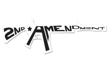 Image of United States Tactical Sticker - 2nd Amendment, Black on White, BS-778