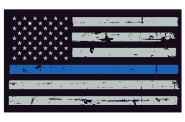 Image of United States Tactical Sticker - Thin Blue Line Flag, BS-765