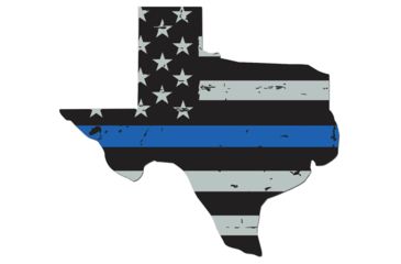 Image of United States Tactical Sticker - Thin Blue Line Texas Flag, BS-766