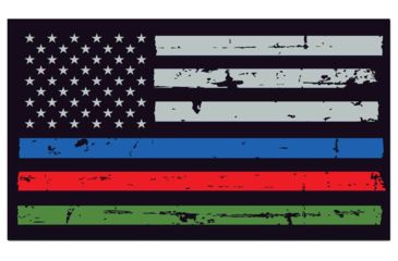 Image of United States Tactical Sticker - USA Flag - RBG Line, BS-771