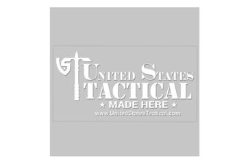 Image of United States Tactical UST Nested Logo Sticker, White, UST-STK002