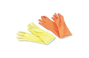 Image of United Stationers Gloves Latx Flckld Lg Yw GAX242L, Unit DZN