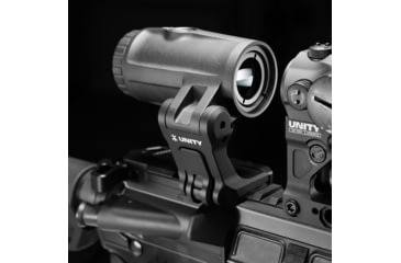 Image of Unity Tactical FAST FTC 4X Magnifier, 5.5 mm Exit Pupil, 2.6in Eye Relief, 2.26" Optical Height, FAST QD Lever, Matte Finish, Black, FST-M4B