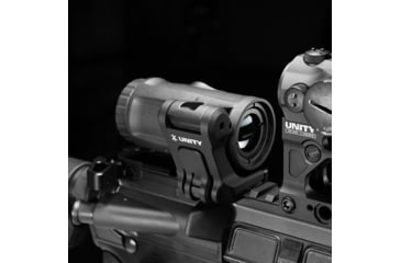 Image of Unity Tactical FAST FTC 4X Magnifier, 5.5 mm Exit Pupil, 2.6in Eye Relief, 2.26" Optical Height, FAST QD Lever, Matte Finish, Black, FST-M4B