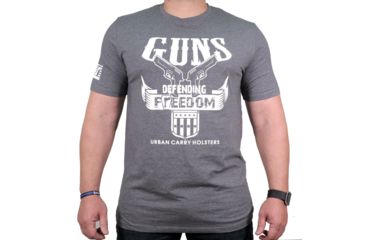 Image of Urban Carry Guns Defending Freedom T-Shirt, Dark Gray, Small UC-Sht067