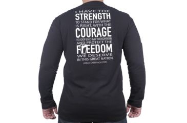 Image of Urban Carry Strength Courage Freedom Long Sleeve, Black, Small UC-Sht091
