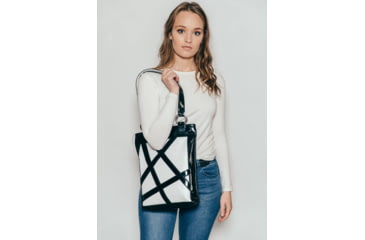 Image of Urbn Chc Luna Kevlar Tote Bag, Veg Look Black/Gazelle White, Large, LUNWHT