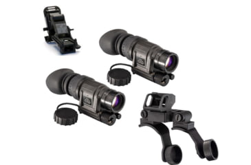 Image of US Night Vision Rhino Arm, TRYBE Optics PVS-14 GEN 3 Green Phosphor Night Vision Monocular, Min 1600 FOM, 64-72 lp/mm, Regular, and TRYBE Optics PVS-14 Dual Bridge Mounting System