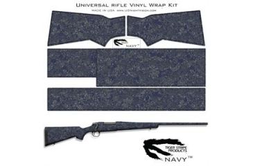 Image of US Night Vision Tiger Stripe Camo Pre-Cut Universal Rifle Skin Vinyl Wrap, 20x30in, Digital Navy 056635