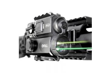 Image of US Night Vision Triad Dual-Beam Class 1 Weapon Laser, .7mW IR Laser,  5mW Green Laser, Black 8766