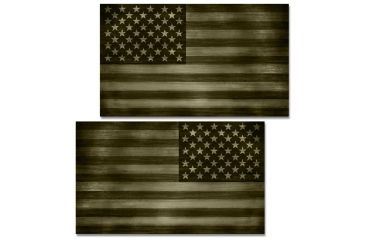 Image of US Night Vision Vehicle Flag Wraps - US Flag OD Green - Set of Two - Stars Right and Stars Left 706108
