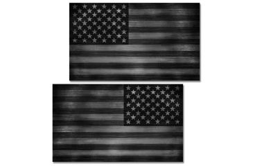 Image of US Night Vision Vehicle Flag Wraps - US Flag Stealth Black - Set of Two - Stars Right and Stars Left 706106