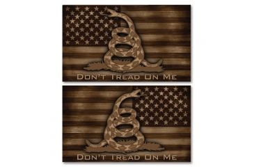Image of US Night Vision Vehicle Flag Wraps - US Flag Don't Tread on Me Flat Dark Earth - Set of Two - Stars Right and Stars Left 706117
