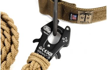 Image of Cynology War Labs Hand Braided 1 Foot Leash with Kong Frog Connector, Coyote