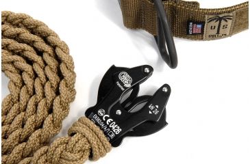 Image of Cynology War Labs Hand Braided 1 Foot Leash with Kong Frog Connector, Coyote
