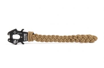 Image of Cynology War Labs Hand Braided 1 Foot Leash with Kong Frog Connector, Coyote
