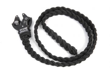 Image of Cynology War Labs Hand Braided 4 Foot Leash with Kong Frog Connector, Black