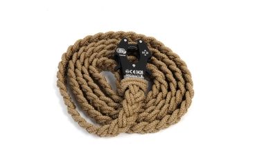 Image of Cynology War Labs Hand Braided 4 Foot Leash with Kong Frog Connector, Coyote