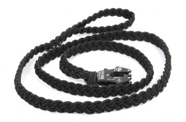 Image of Cynology War Labs Hand Braided 6 Foot Leash w/Kong Frog Connector and Hand Loop, Black