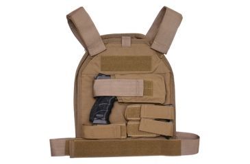 Image of US Palm Handgun Defender Soft Armor Plate Carrier With Two Level IIIA Soft Armor Panels Large/Standard 10x12.5 Inch Panel Right Hand Coyote Tan