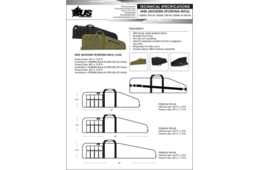 Image of Us Peacekeeper 35in Msr Case Bl 4 Mag Pouches 600 Denier Odgk, P20135