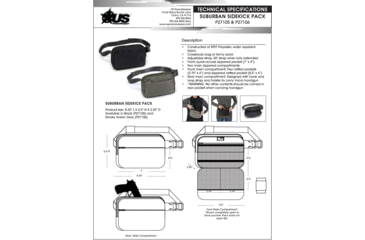Image of Us Peacekeeper Sidekick Pack Black W/ Pocket For Micro Gun, Black, P27105