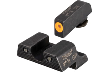 Image of USED EDEMO Trijicon Heavy Duty Night Sights Orange Front Outline For Glock 42, EDEMO4, EDEMO1, Condition Fair, Installed/Mounted