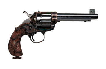 Image of US Firearms Omni-Target-Six-Shooter Revolver, .44 Special, 5.5in barrel, bone case color steel frame, checkered walnut grip, revolving chamber, square blade front, adjustable rear, 6 round cylinder, USF-OT6S-.44 SP-5.5-1-FRRMPG