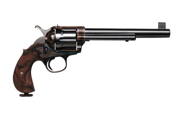 Image of US Firearms Omni-Target-Six-Shooter Revolver, .38-40 Winchester, 7.5in barrel, bone case color steel frame, checkered walnut grip, revolving chamber, square blade front, adjustable rear, 6 round cylinder, USFOT6S.3840WR7.51FRRMPG