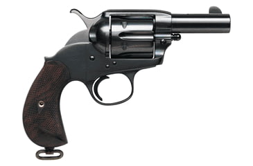 Image of US Firearms Snubnose Revolver, .44 Special, 3in barrel, blued finish steel frame, two-piece checkered walnut grip, revolving chamber, blade front, square notch rear, 6 round cylinder, USF-SNB-.44 SP-3-1-FRRMPG